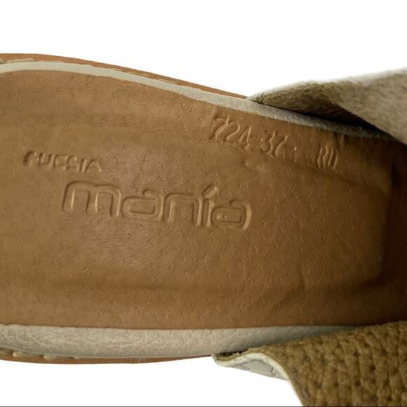 Fucsia Mania Leather Y2K Block Heel Sandals Sz 7 - Picture 13 of 13